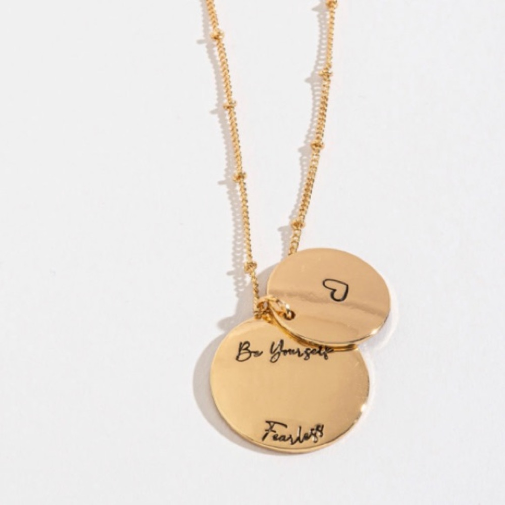 FEARLESS HIDDEN HEART PENDANT NECKLACE – GOLD